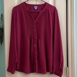 Laura Scott dressy blouse.  Button down the front and button sleeves
